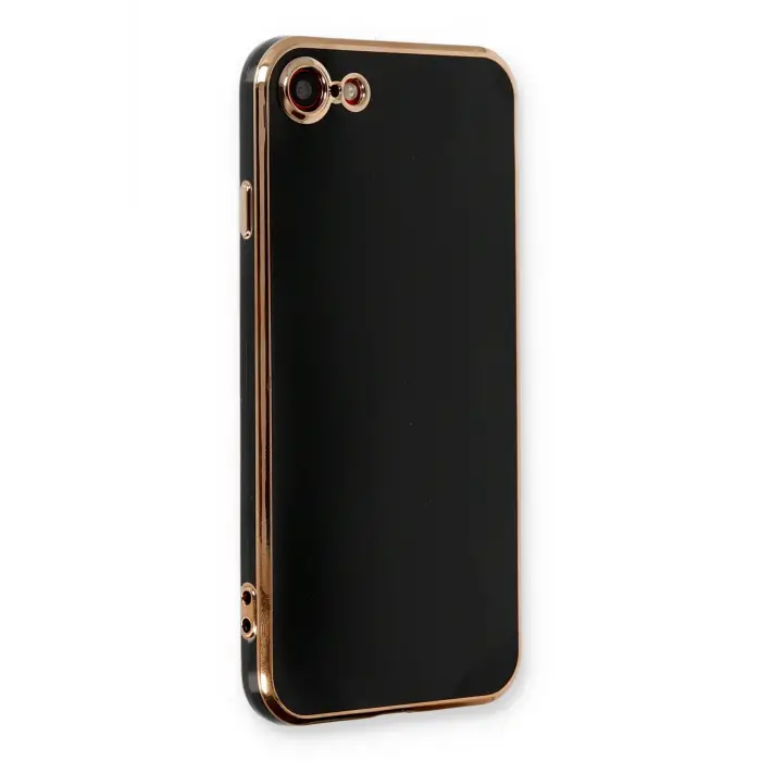 Lopard İphone 7 Kılıf Volet Silikon - Siyah