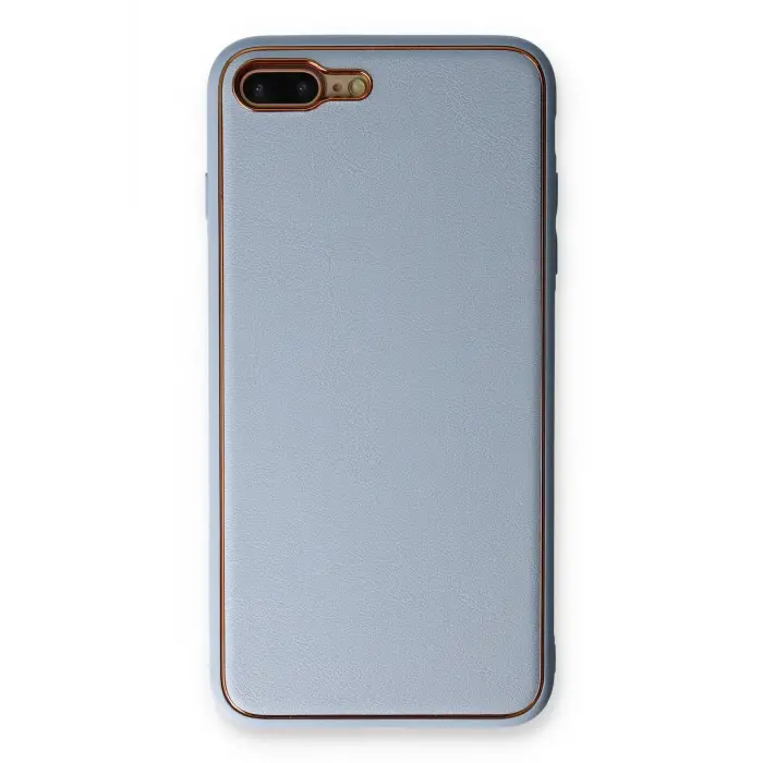 Lopard İphone 7 Plus Kılıf Coco Deri Silikon Kapak - Açık Mavi