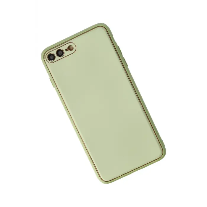 Lopard İphone 7 Plus Kılıf Coco Deri Silikon Kapak - Açık Yeşil