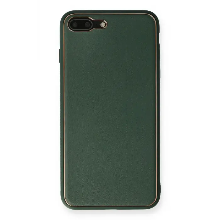 Lopard İphone 7 Plus Kılıf Coco Deri Silikon Kapak - Yeşil