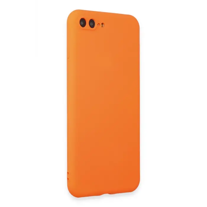 Lopard İphone 7 Plus Kılıf First Silikon - Parlak Turuncu