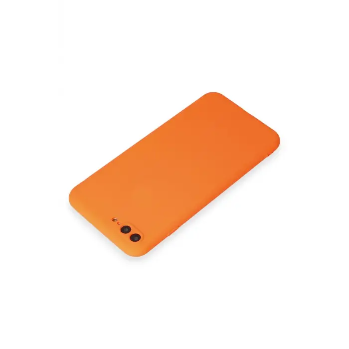 Lopard İphone 7 Plus Kılıf First Silikon - Parlak Turuncu