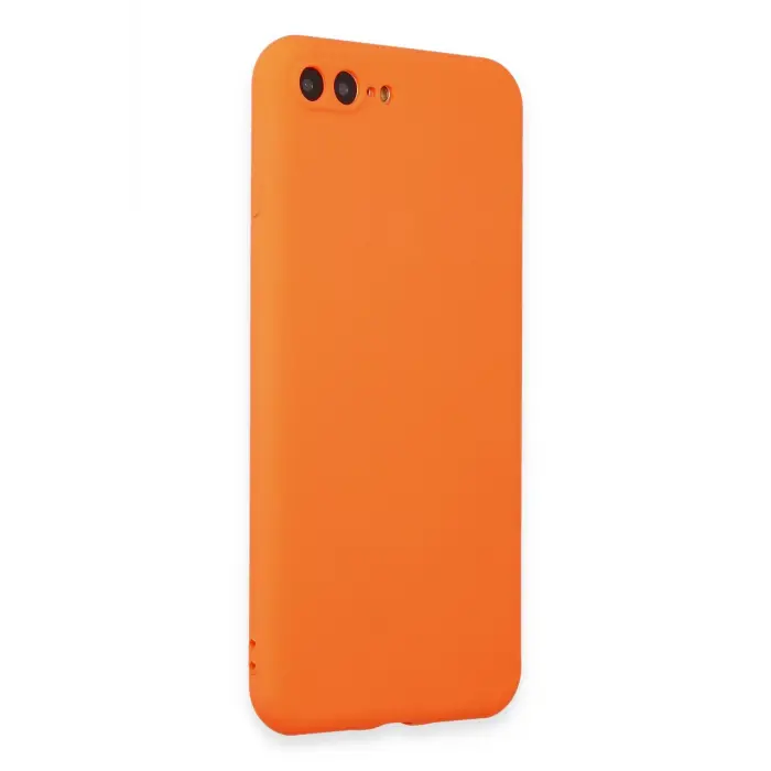 Lopard İphone 7 Plus Kılıf First Silikon - Turuncu