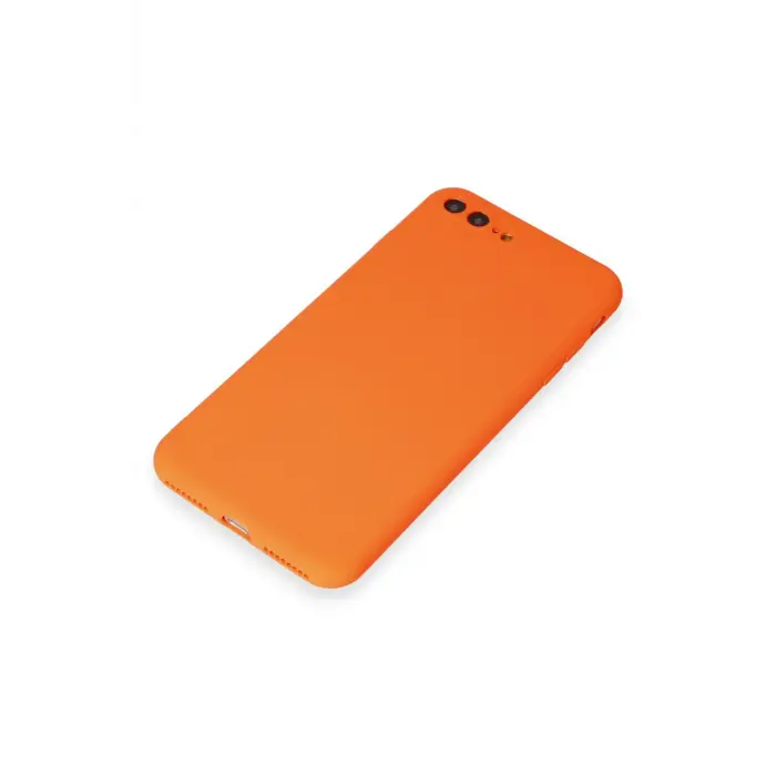 Lopard İphone 7 Plus Kılıf First Silikon - Turuncu