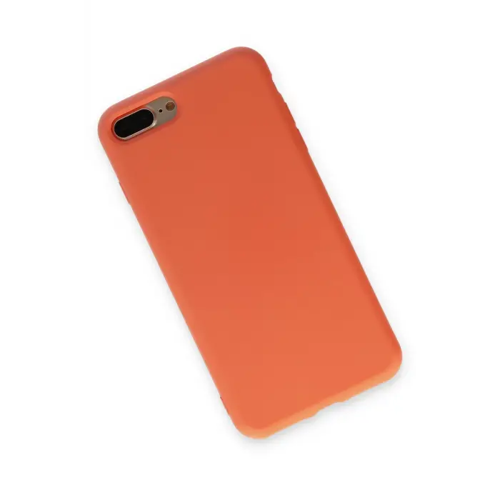 Lopard İphone 7 Plus Kılıf Nano İçi Kadife Silikon - Turuncu