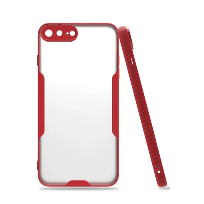 Lopard İphone 7 Plus Kılıf Platin Silikon - Kırmızı