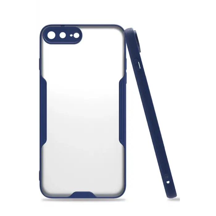 Lopard İphone 7 Plus Kılıf Platin Silikon - Lacivert