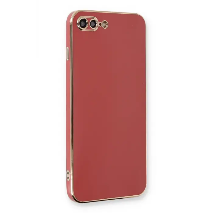 Lopard İphone 7 Plus Kılıf Volet Silikon - Kırmızı