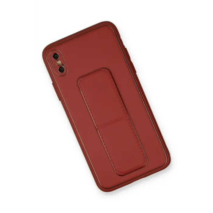 Lopard İphone Xs Max Kılıf Coco Deri Standlı Kapak - Fuşya