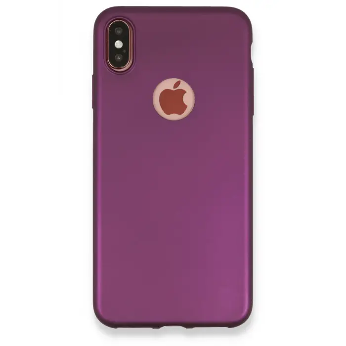Lopard İphone Xs Max Kılıf First Silikon - Mürdüm