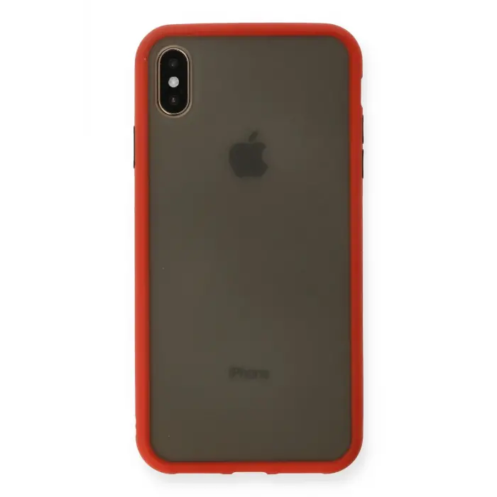 Lopard İphone Xs Max Kılıf Montreal Silikon Kapak - Kırmızı