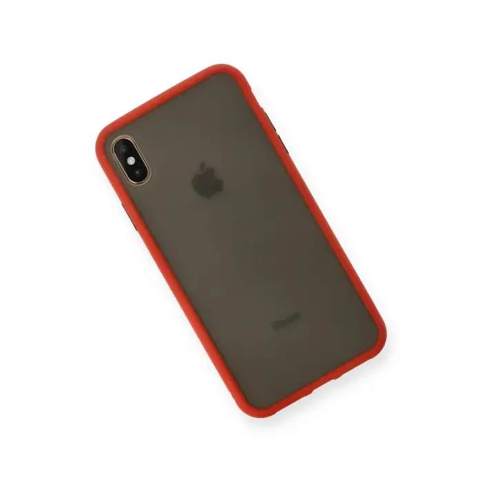 Lopard İphone Xs Max Kılıf Montreal Silikon Kapak - Kırmızı