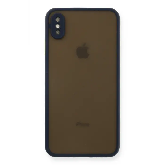 Lopard İphone Xs Max Kılıf Montreal Silikon Kapak - Lacivert