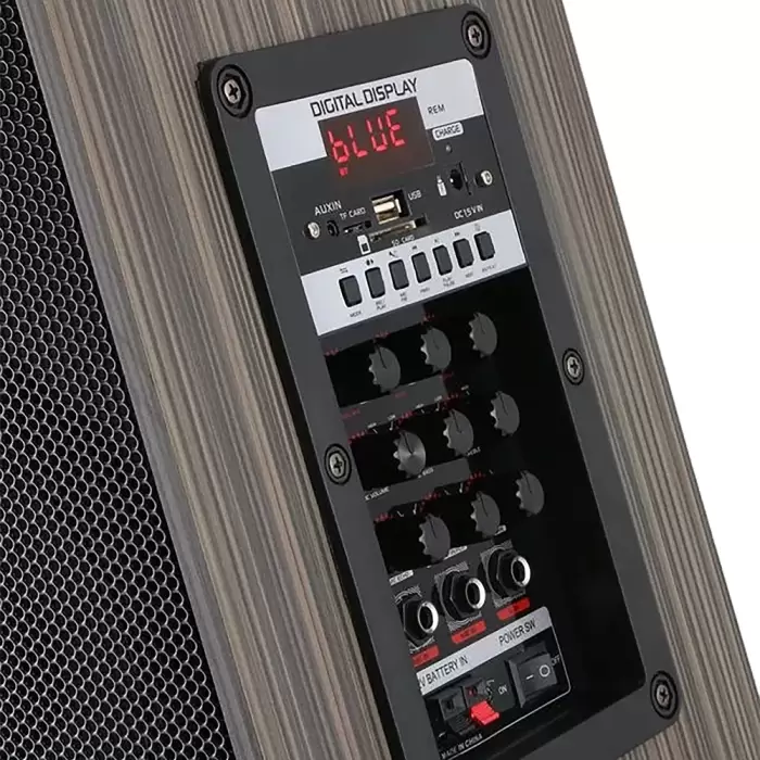 Lopard Lt-908 Dijital Led Göstergeli Fm Radyolu Mikrofonlu Tws 8 İnç Stereo Bass Kablosuz Karaoke Hoparlör