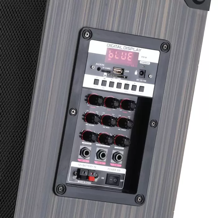 Lopard Lt-910 Dijital Led Göstergeli Fm Radyolu Mikrofonlu Gitar Girişli Tws 10 İnç Stereo Bass Kablosuz Karaoke Hoparlör