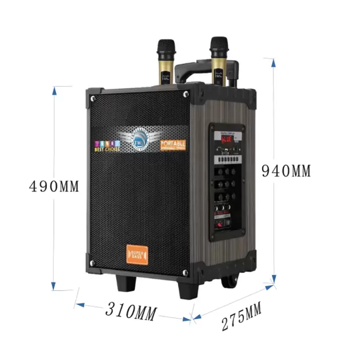 Lopard Lt-910 Dijital Led Göstergeli Fm Radyolu Mikrofonlu Gitar Girişli Tws 10 İnç Stereo Bass Kablosuz Karaoke Hoparlör