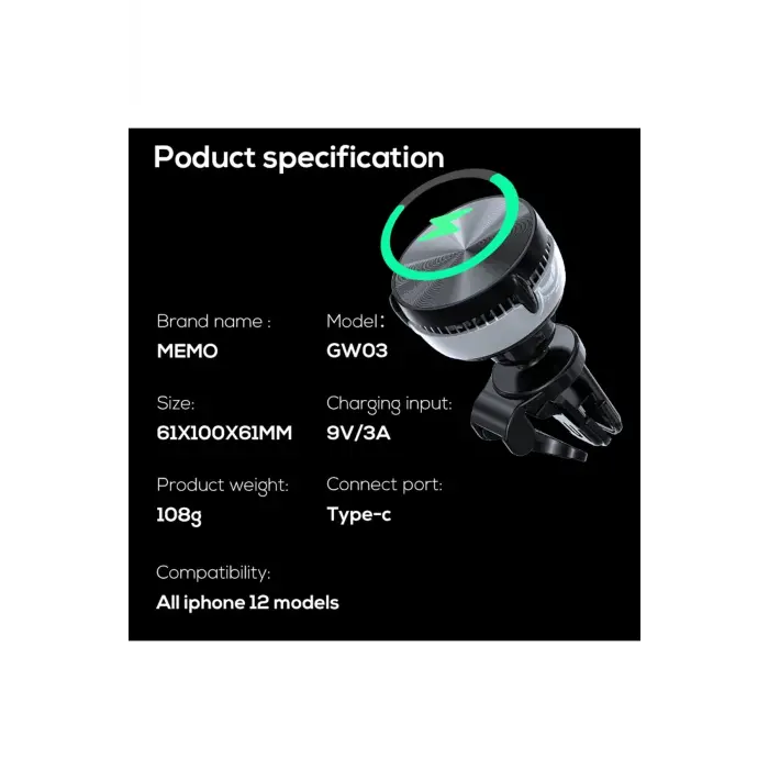 Lopard Memo Gw03 Magsafe Araç Tutucu