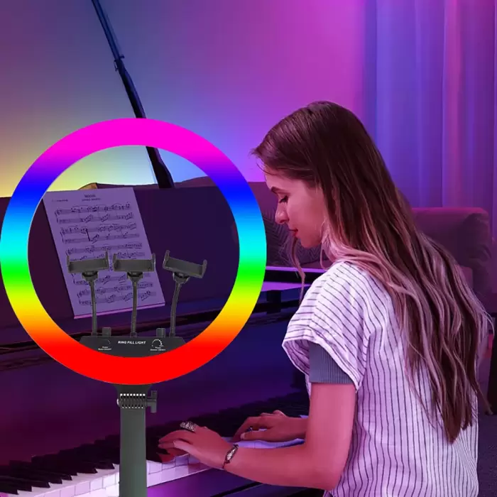 Lopard Mj-56 Uzaktan Kumandalı 21 İnç Işıklı Telefon Tutucu Ring Light