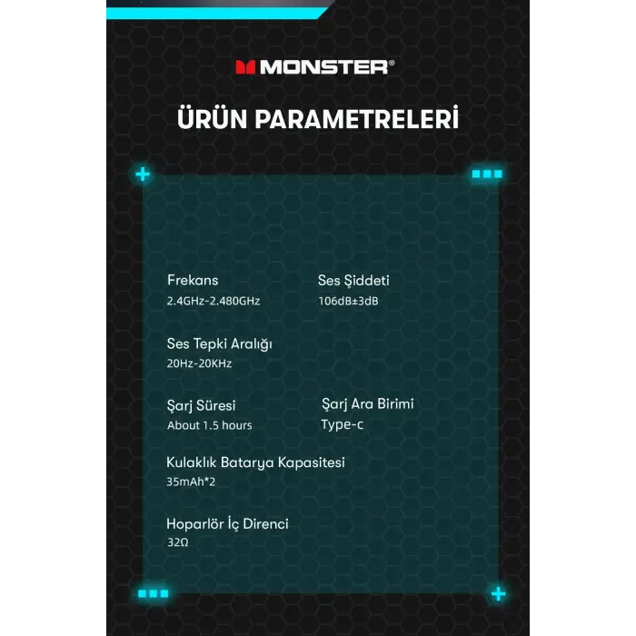 Lopard Monster Xkt11 Bluetooth Kulaklık - Beyaz