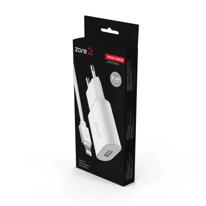 Lopard Ofset Serisi ZCS-02 Lightning 2 in 1 Ev Şarj Seti 2.1A