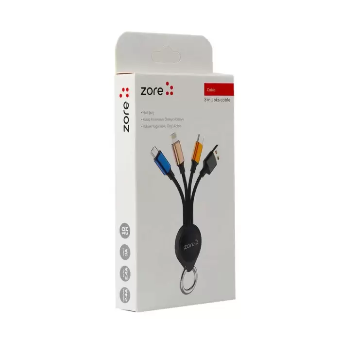 Lopard OKS 3 in 1 Usb Kablo