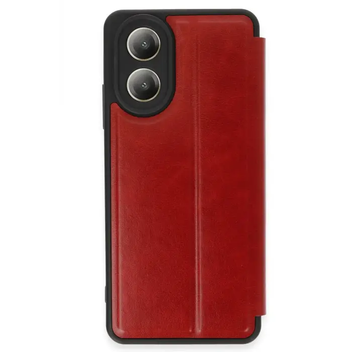 Lopard Oppo A38 Kılıf Flip Cover - Kırmızı