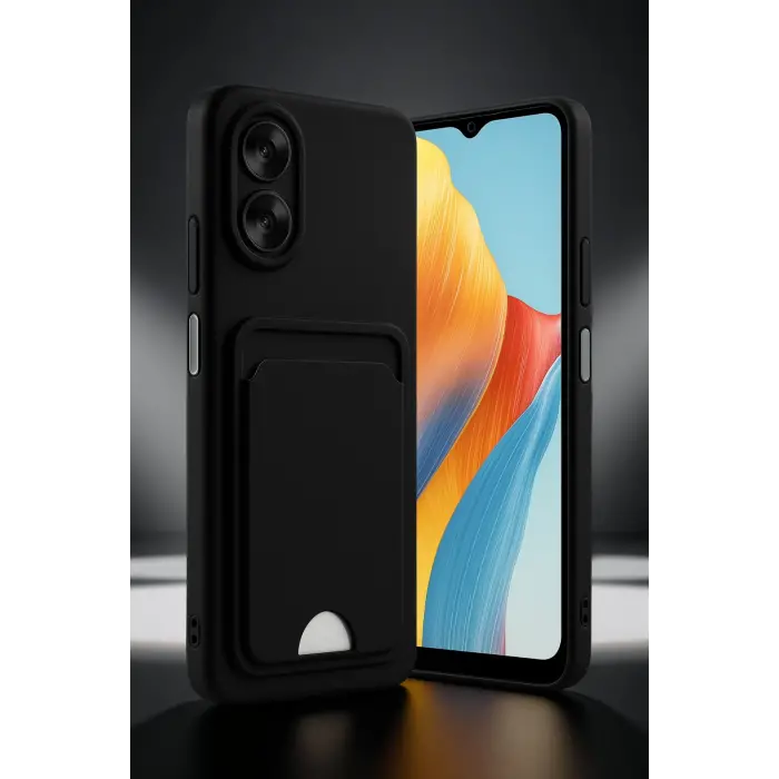 Lopard Oppo A38 Kılıf Kelvin Kartvizitli Silikon - Lacivert