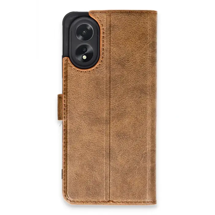 Lopard Oppo A38 Kılıf Trend S Plus Kapaklı Kılıf - Taba