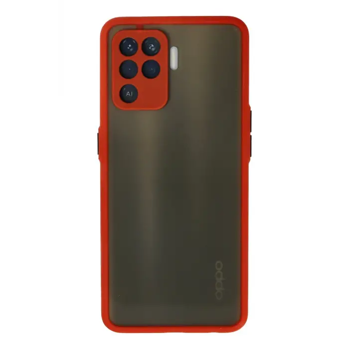 Lopard Oppo Reno 5 Lite Kılıf Montreal Silikon Kapak - Kırmızı