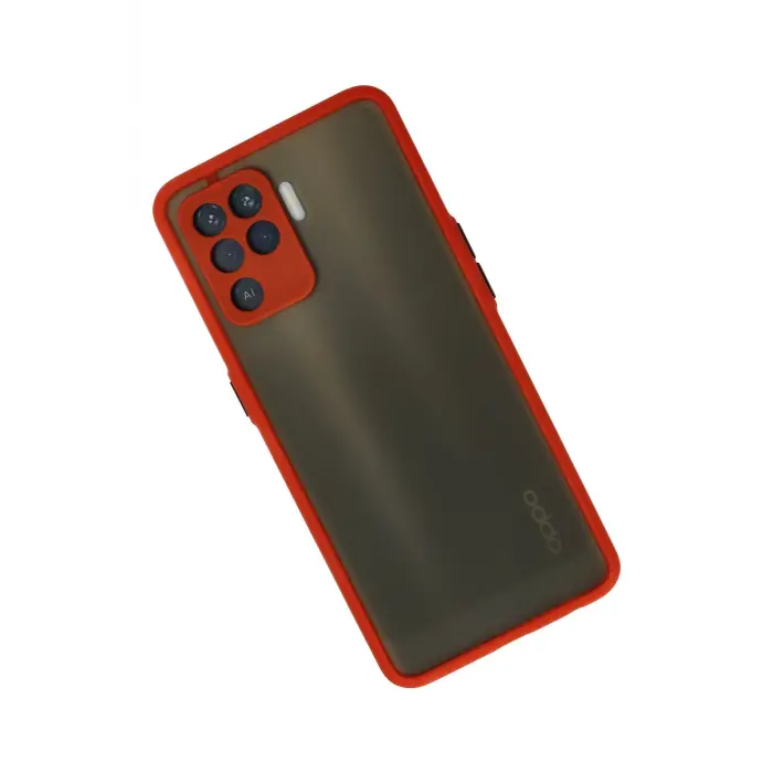 Lopard Oppo Reno 5 Lite Kılıf Montreal Silikon Kapak - Kırmızı