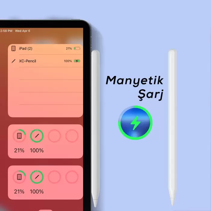 Lopard Pencil 11 Palm-Rejection Magnetik Şarj ve Eğim Özellikli Dokunmatik Çizim Kalemi