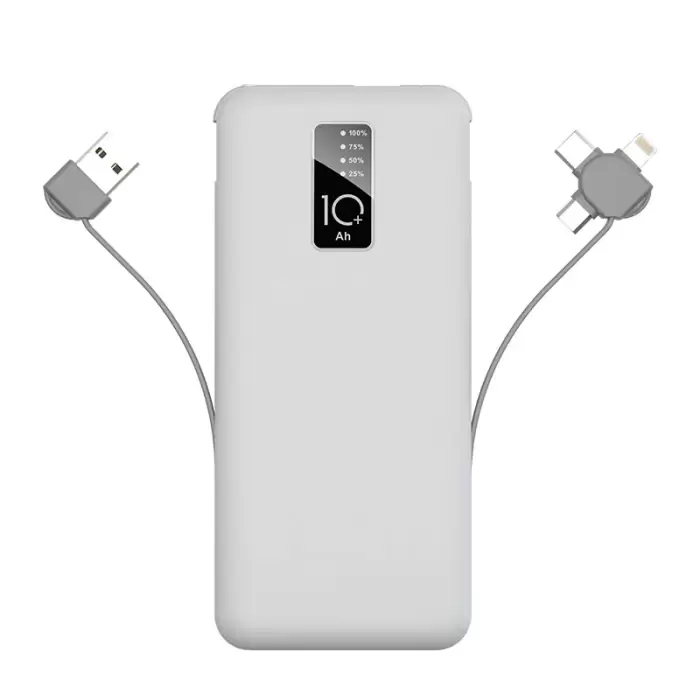 Lopard PW-05 Hızlı Şarj Led Göstergeli Micro Lightning Type-C Kablolu Taşınabilir Powerbank 10000mAh