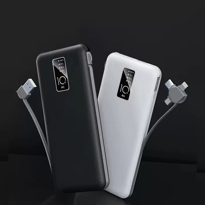 Lopard PW-05 Hızlı Şarj Led Göstergeli Micro Lightning Type-C Kablolu Taşınabilir Powerbank 10000mAh