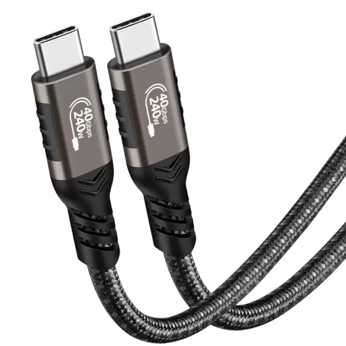 Lopard QG01 Type-C to Type-C USB4 PD Data Kablosu 240W 40Gbps 8K@60Hz 0.5 Metre