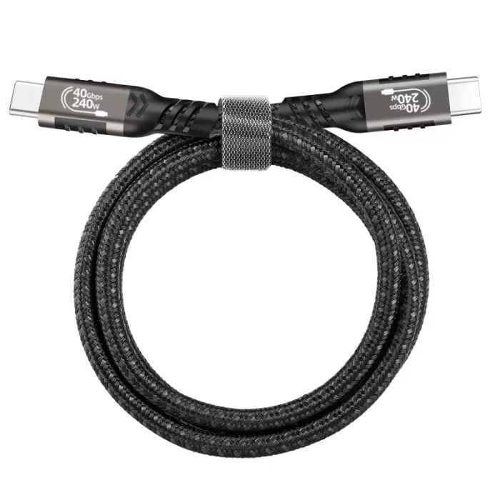 Lopard QG01 Type-C to Type-C USB4 PD Data Kablosu 240W 40Gbps 8K@60Hz 1 Metre
