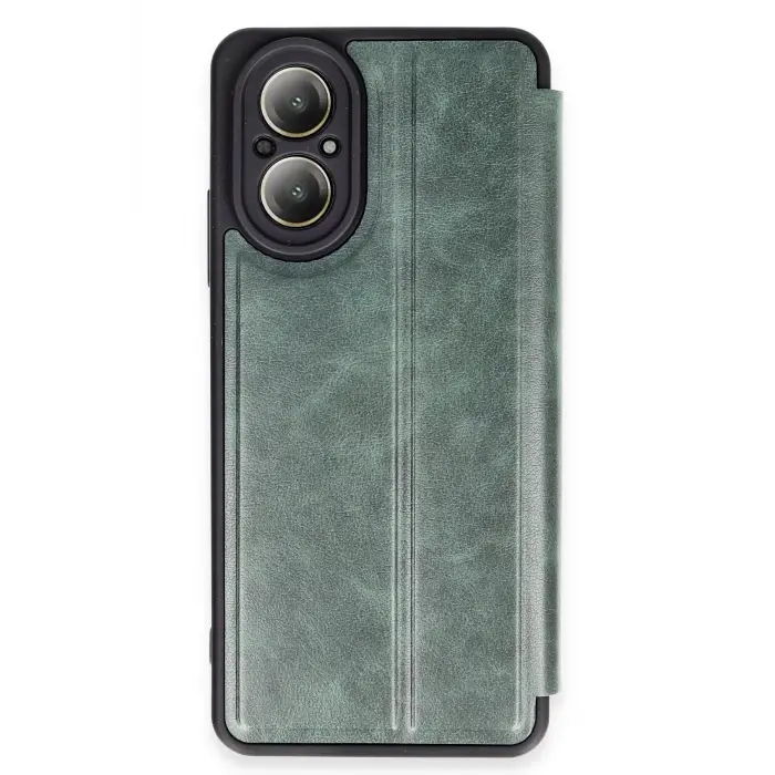 Lopard Realme 12 Lite Kılıf Flip Cover - Koyu Yeşil