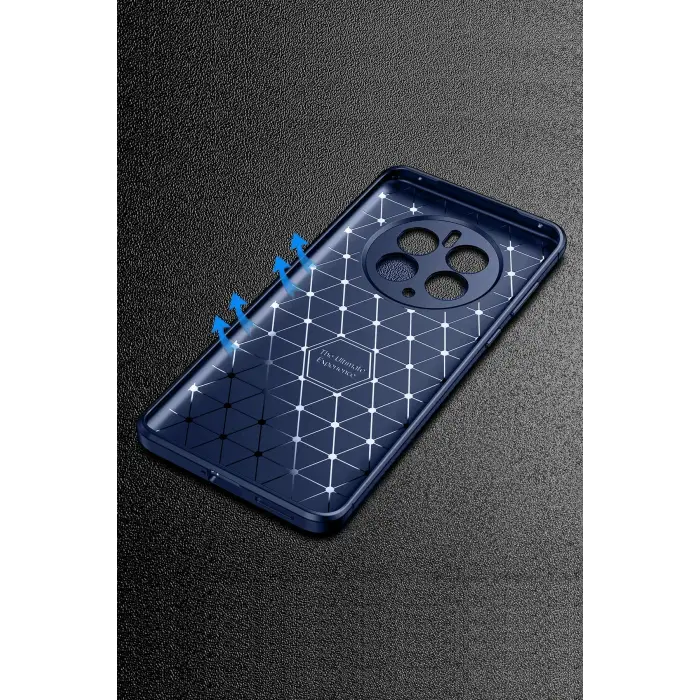 Lopard Realme 12 Pro Plus Kılıf Auto Focus Karbon Kapak - Lacivert