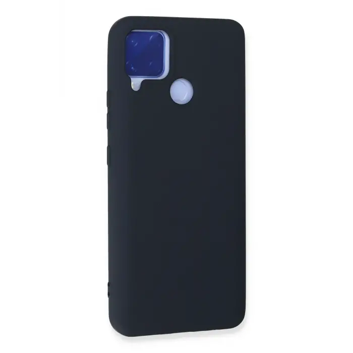 Lopard Realme C15 Kılıf Nano İçi Kadife Silikon - Lacivert