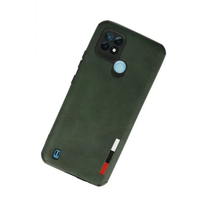 Lopard Realme C21 Kılıf Loop Deri Silikon - Yeşil