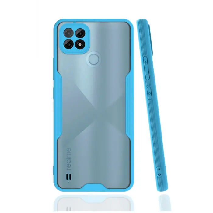 Lopard Realme C21 Kılıf Platin Silikon - Mavi