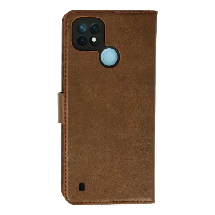 Lopard Realme C21 Kılıf Trend S Plus Kapaklı Kılıf - Taba