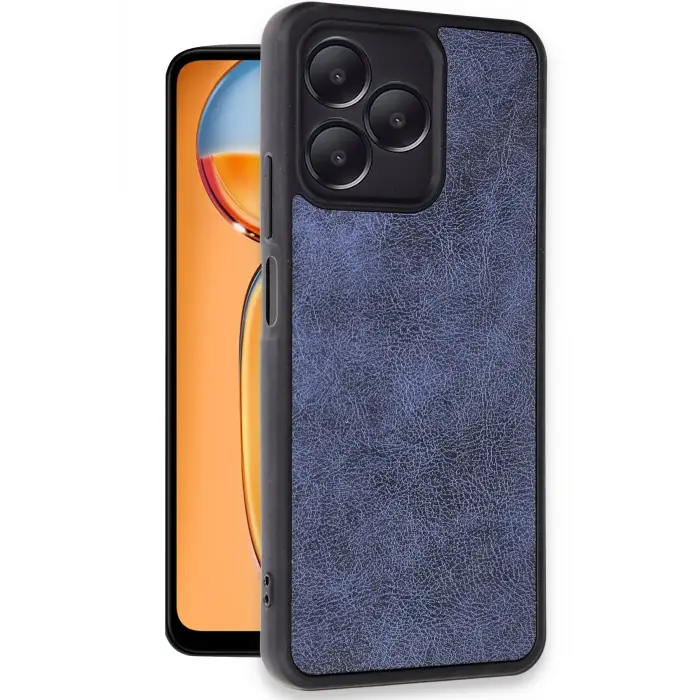 Lopard Realme Note 50 4g Kılıf Aras Deri Kapak - Lacivert