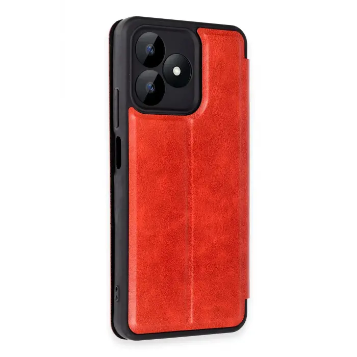 Lopard Realme Note 50 4g Kılıf Flip Cover - Kırmızı