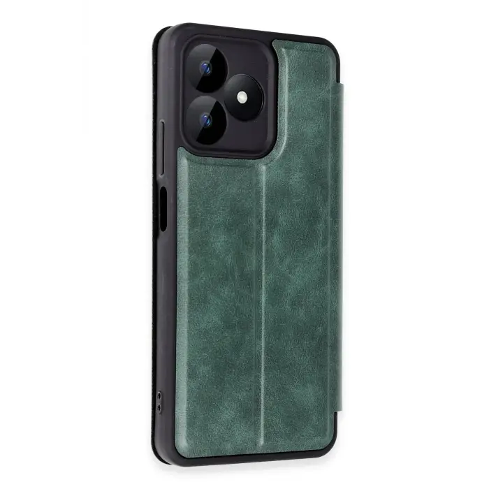 Lopard Realme Note 50 4g Kılıf Flip Cover - Koyu Yeşil