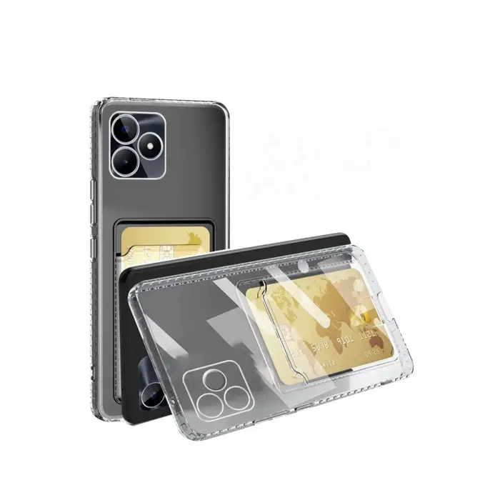 Lopard Realme Note 50 4g Kılıf Kart Şeffaf Silikon - Şeffaf