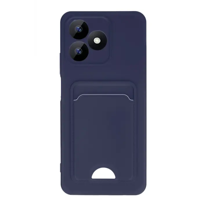 Lopard Realme Note 50 4g Kılıf Kelvin Kartvizitli Silikon - Lacivert