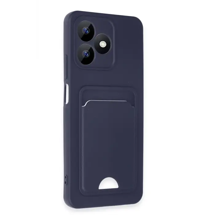 Lopard Realme Note 50 4g Kılıf Kelvin Kartvizitli Silikon - Lacivert