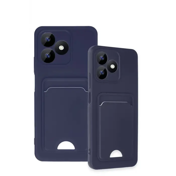 Lopard Realme Note 50 4g Kılıf Kelvin Kartvizitli Silikon - Lacivert