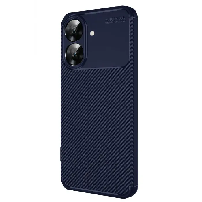 Lopard Realme Note 60 Kılıf Auto Focus Karbon Kapak - Lacivert