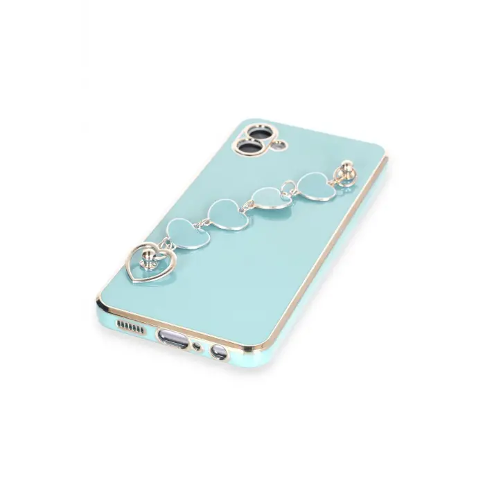 Lopard Samsung Galaxy A04 Kılıf Esila Silikon - Su Yeşili